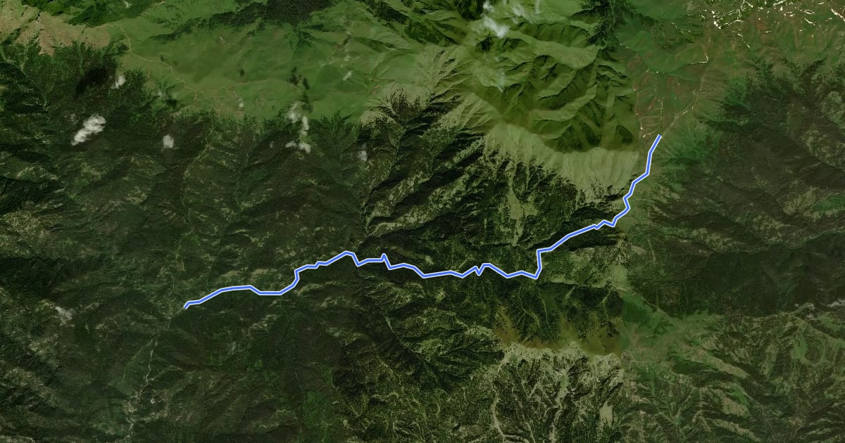 Маршрут Baratkhevi Trail на спутниковом снимке