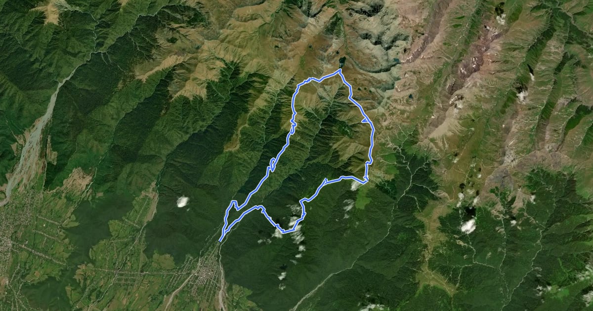 Маршрут Black Rock Lake Trail на спутниковом снимке