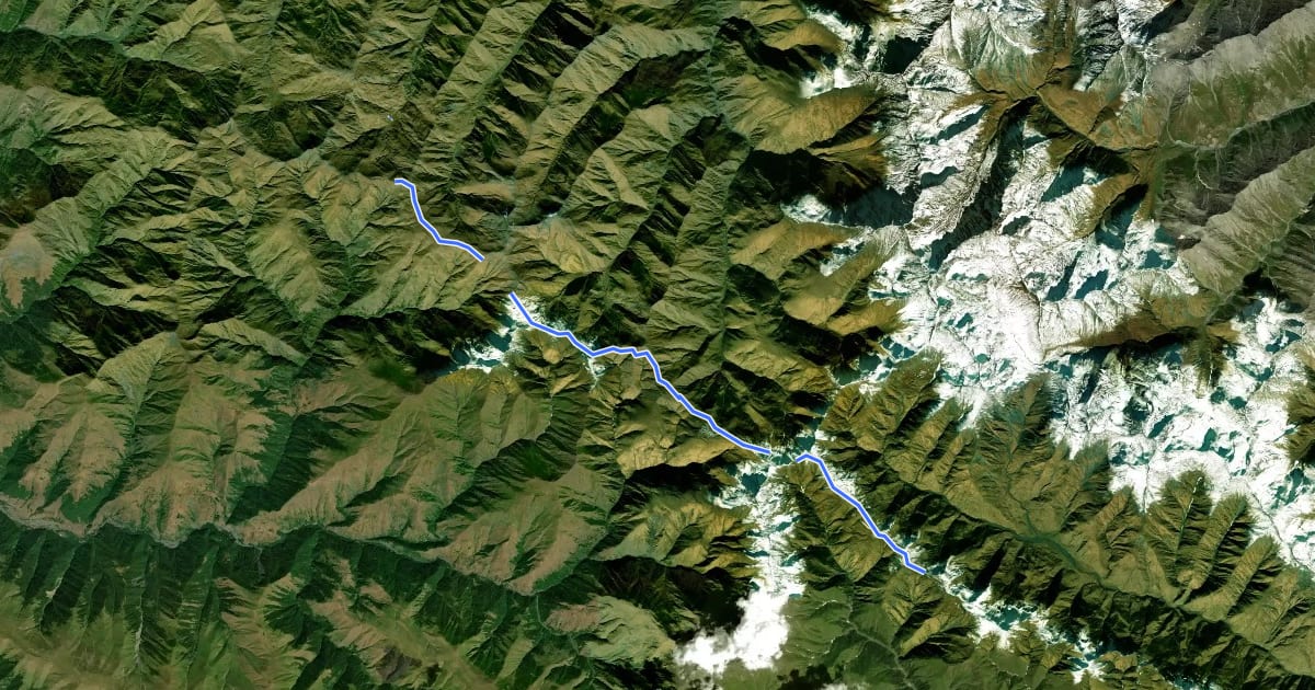 Маршрут Borbalo Trail на спутниковом снимке