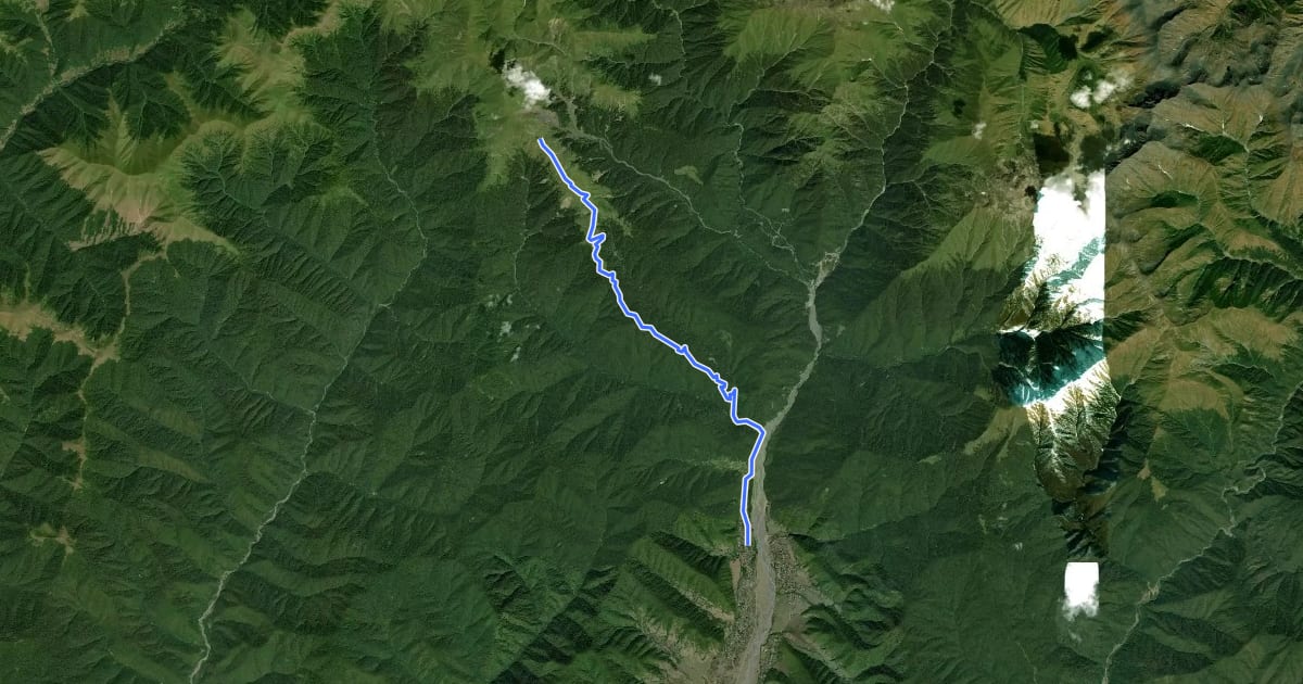 Маршрут Chalakhevi–Dzvibakhevi Trail на спутниковом снимке