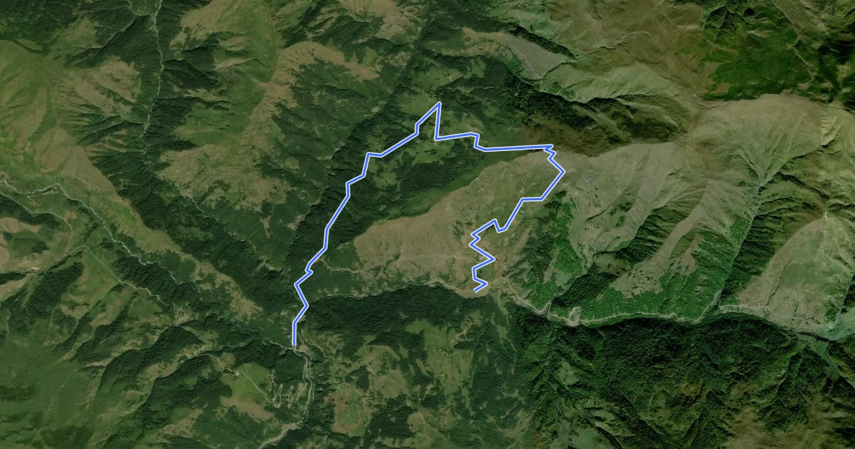 Маршрут Gudani Trail на спутниковом снимке