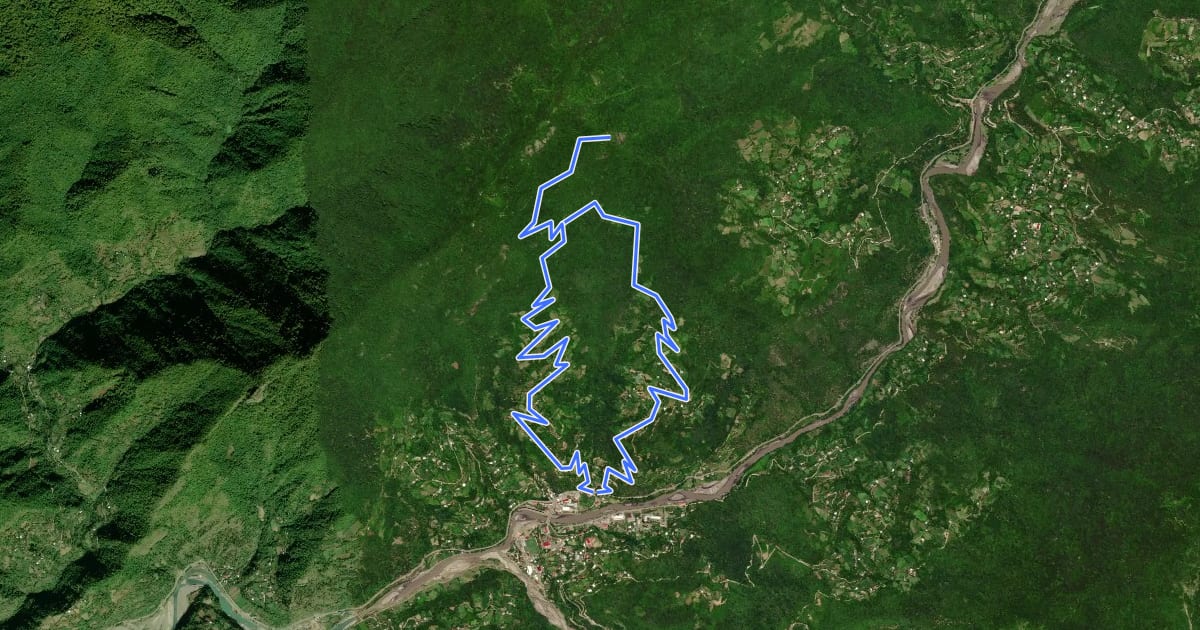 Маршрут Gulebi Fortress route на спутниковом снимке