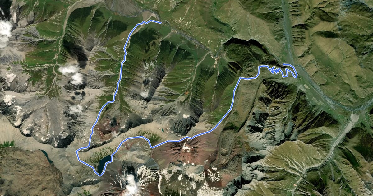 Маршрут Kalitsadi Lake Trail на спутниковом снимке