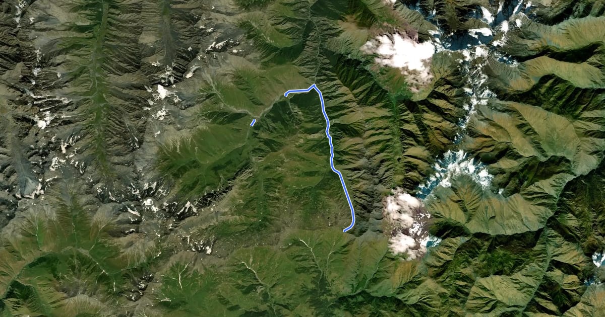 Маршрут Kalotana Trail (no trail markers) на спутниковом снимке