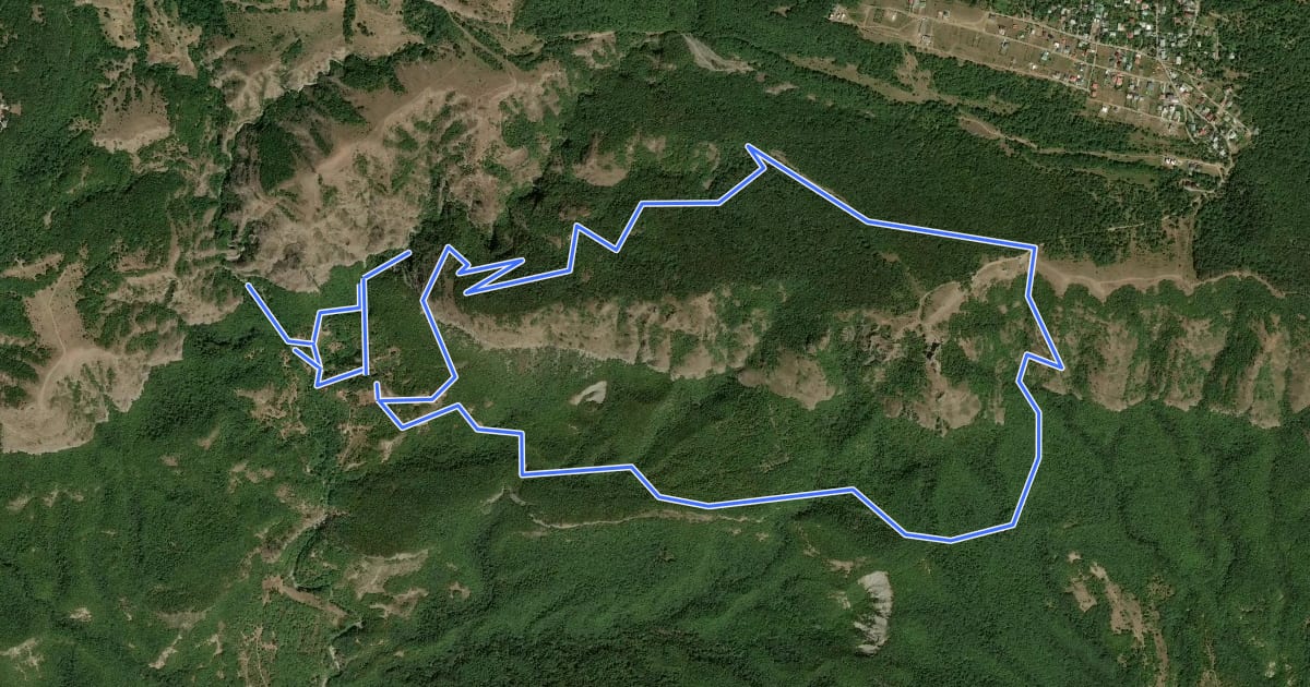 Маршрут Kojori, Kabeni Monastery and Kabeni Wateralls на спутниковом снимке