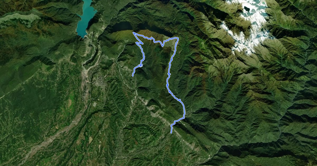 Маршрут Kuakantsalia Trail на спутниковом снимке
