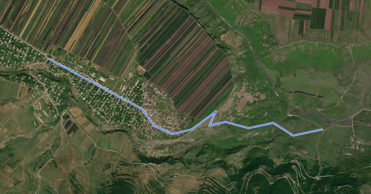 Маршрут Kurtan – Hnevank (Bridge) на спутниковом снимке