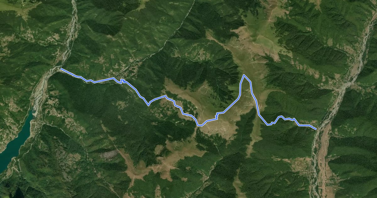 Маршрут Lower Sharakhevi - Khmala Mountain - Bodakhevi на спутниковом снимке