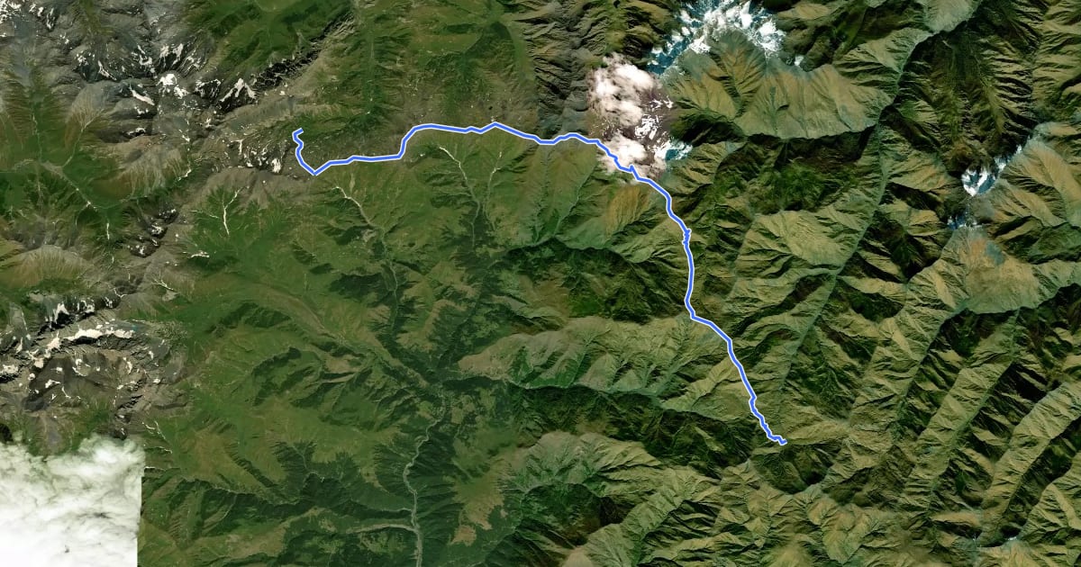 Маршрут Main Ridge Trail (no trail markers) на спутниковом снимке