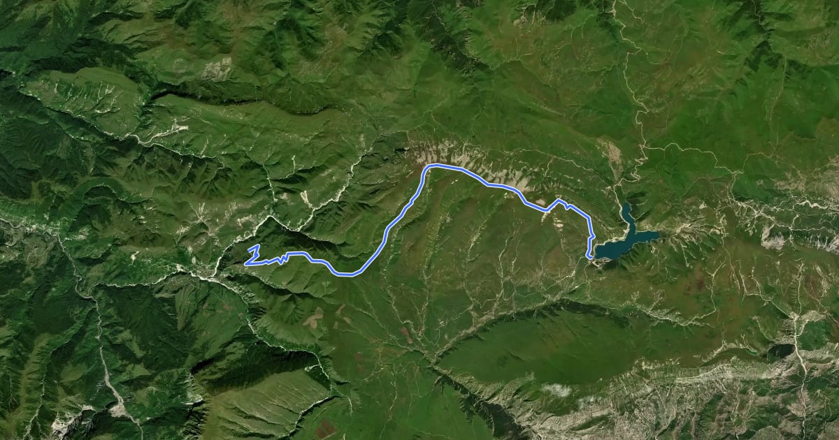 Маршрут Маркированный маршрут rutrail "На гору Кашкерлам" на спутниковом снимке