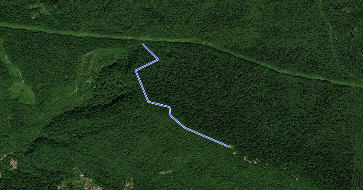 Маршрут Mount Big Akhun Trail на спутниковом снимке