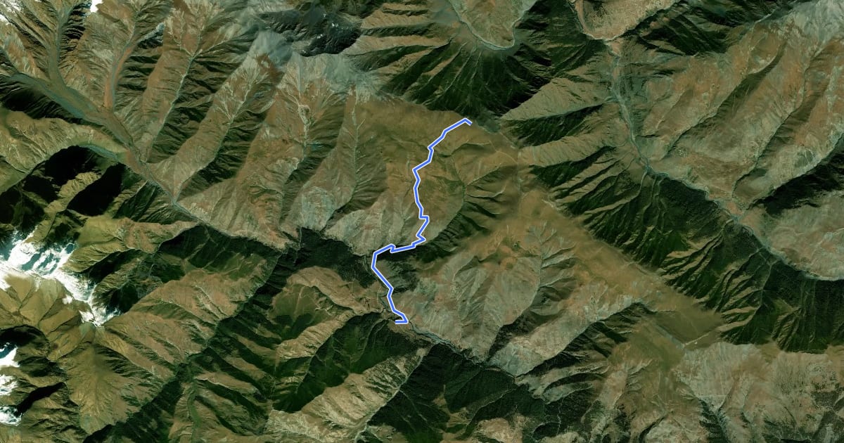 Маршрут Nakaicho Pass Trail на спутниковом снимке