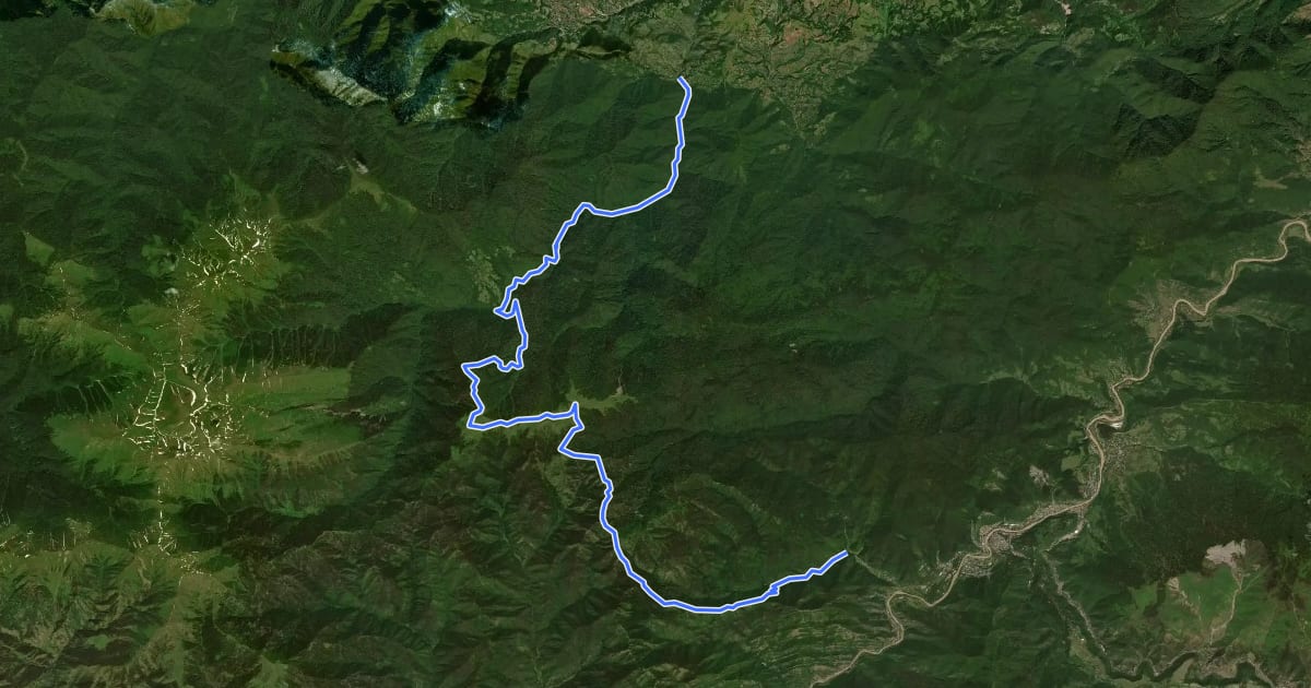 Маршрут Nikoloz Romanoff Trail на спутниковом снимке