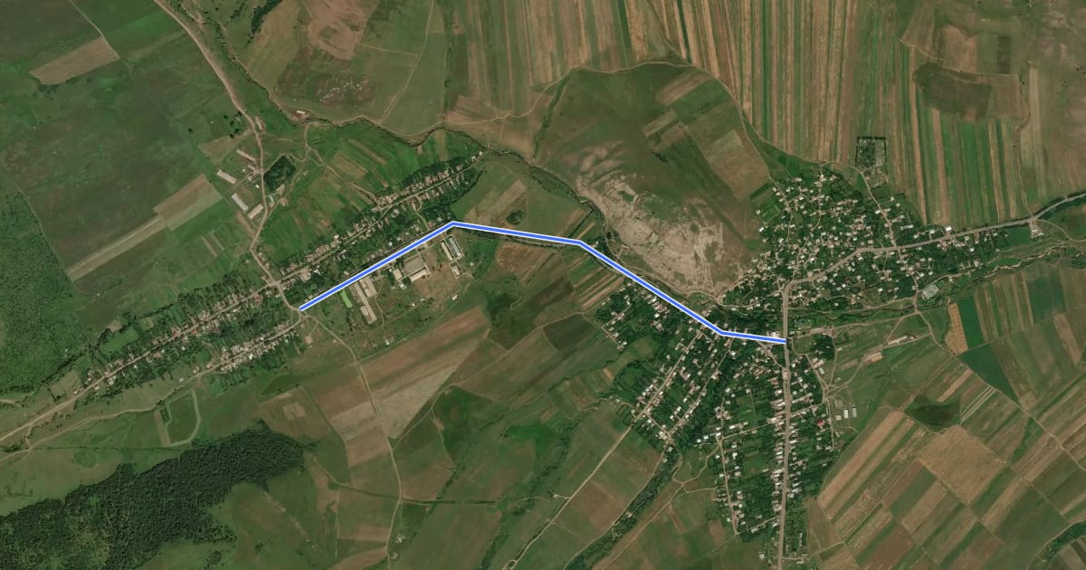 Маршрут Pushkino – Gargar на спутниковом снимке