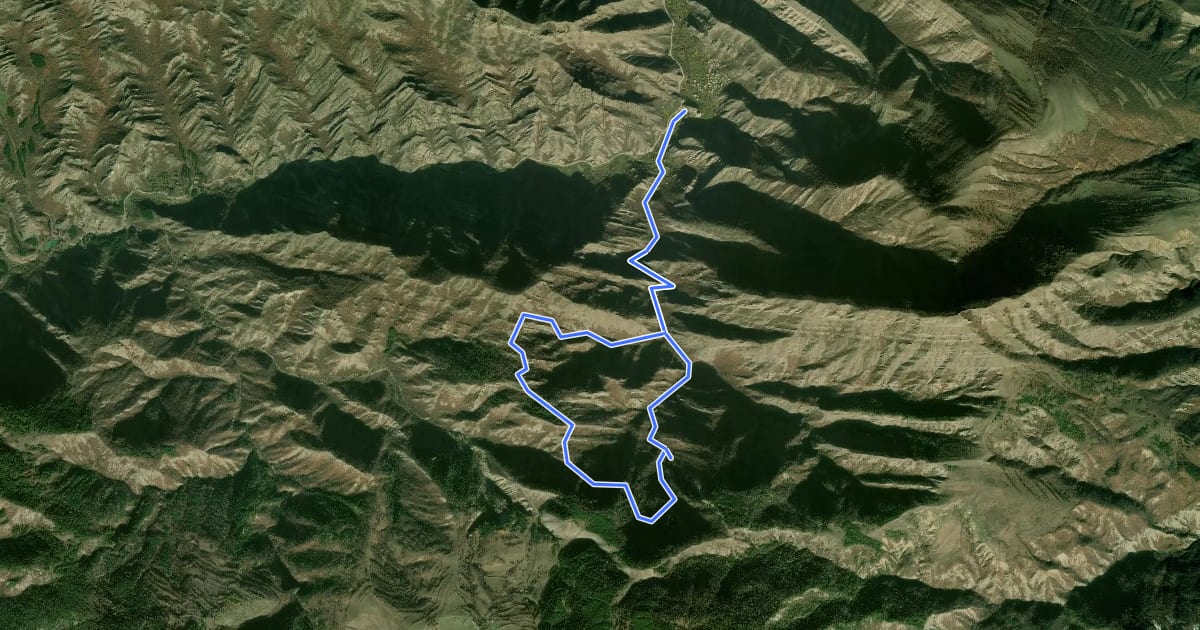 Маршрут Round hiking trail in Tana gorge на спутниковом снимке