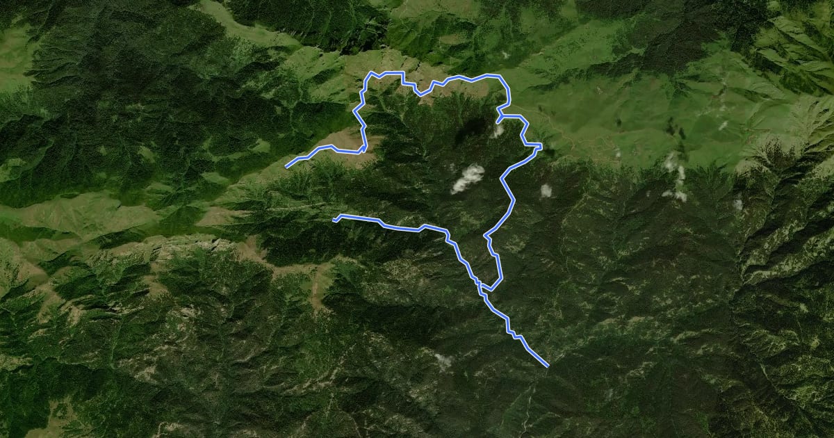 Маршрут Sairme Pass Trail на спутниковом снимке