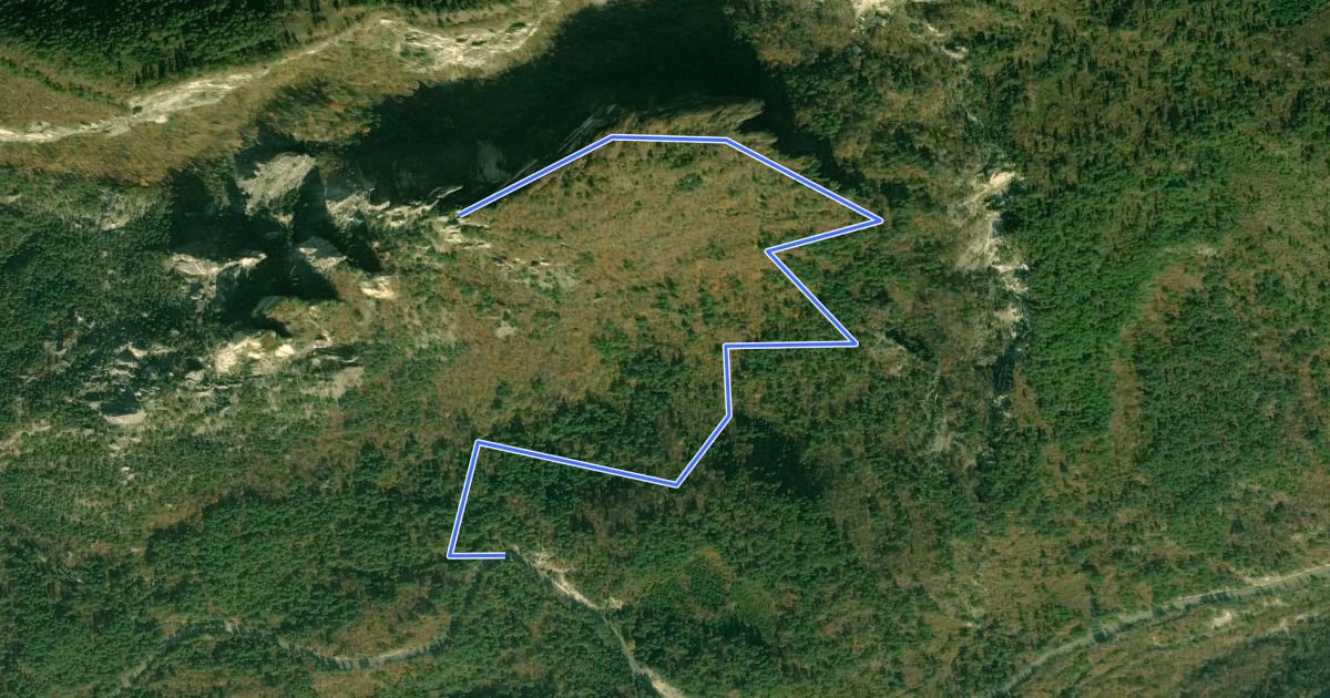 Маршрут Sairme pillars trail на спутниковом снимке