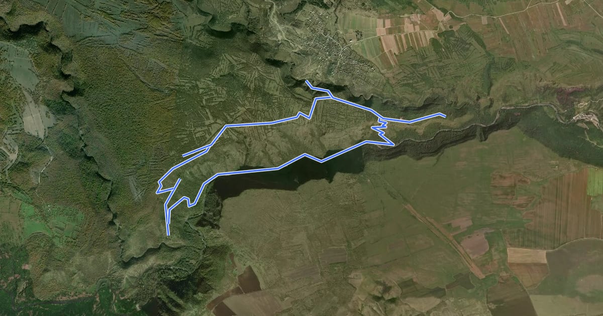 Маршрут Samshvilde canyon trail на спутниковом снимке