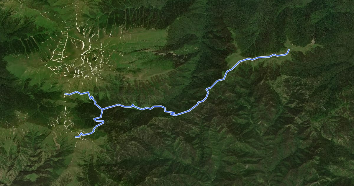 Маршрут Shepherd's trail на спутниковом снимке