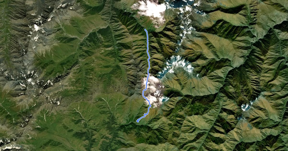 Маршрут Tanie Trail (no trail markers) на спутниковом снимке
