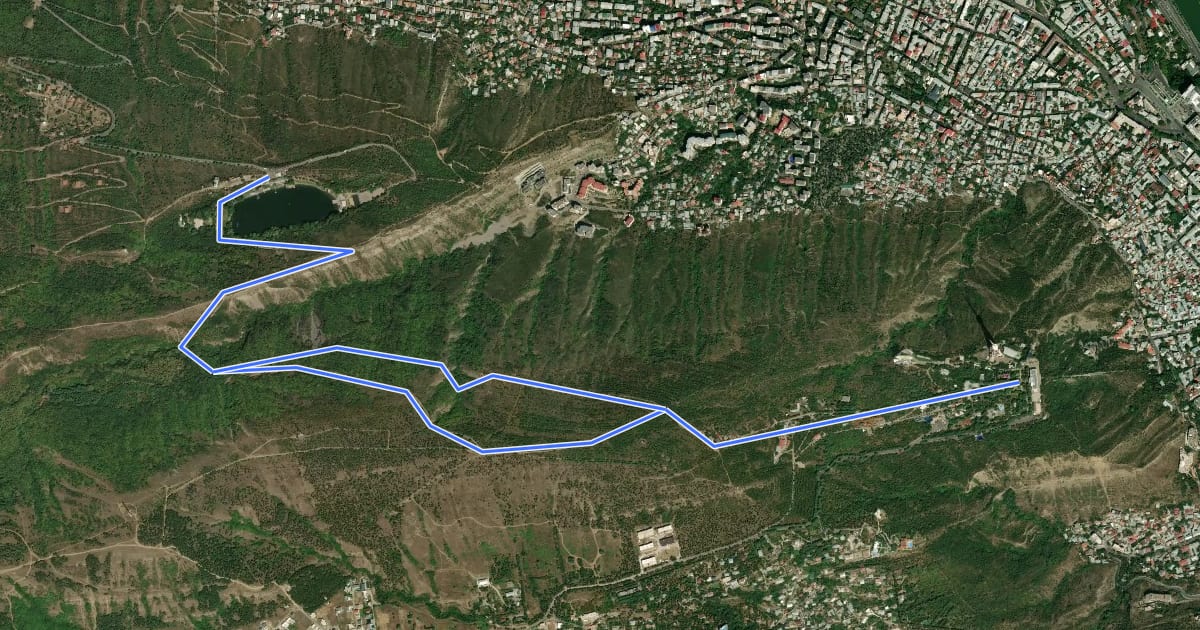 Маршрут Tbilsi Hiking trail на спутниковом снимке