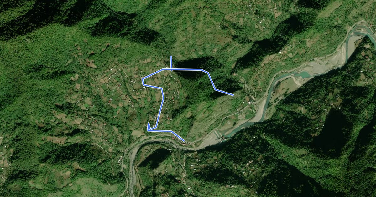 Маршрут Tivasula fortress path на спутниковом снимке