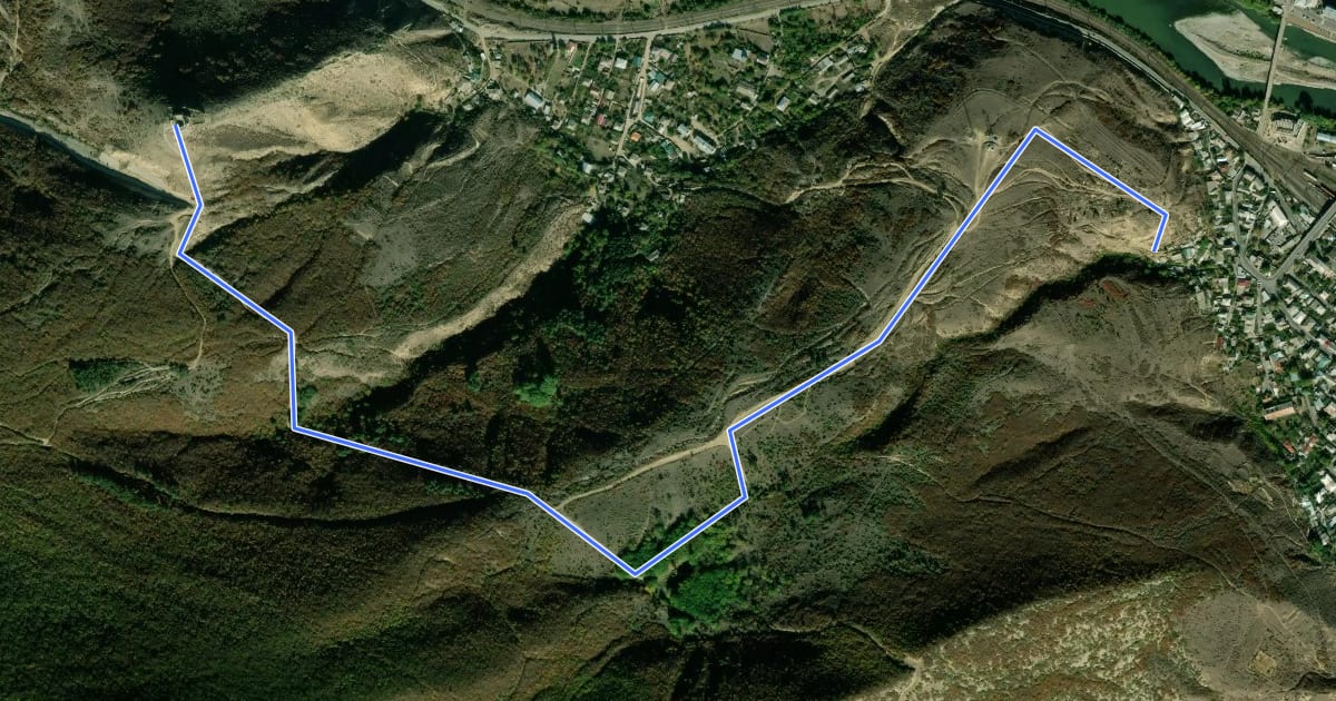 Маршрут Trail to Gorijvari на спутниковом снимке