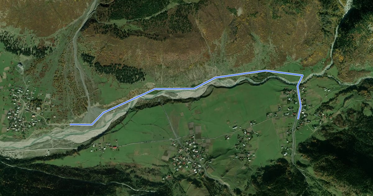 Маршрут Transcaucasian Trail: Upper Svaneti 4 (Alternate) на спутниковом снимке