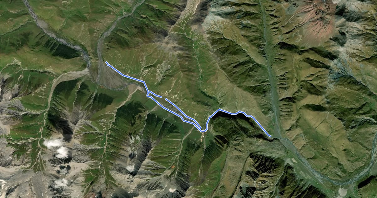 Маршрут Truso Valley на спутниковом снимке