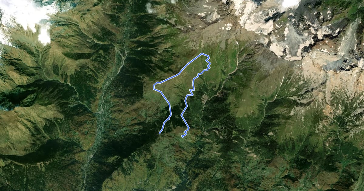 Маршрут Tsaleri - mount Kva - Place Zagari на спутниковом снимке