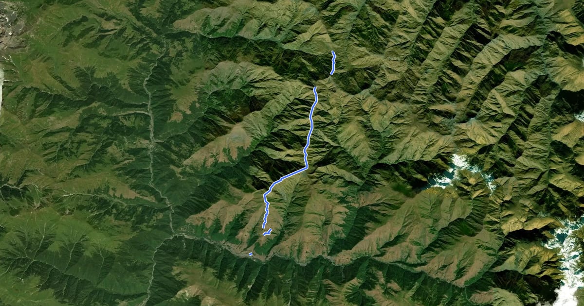 Маршрут Šuapcho на спутниковом снимке
