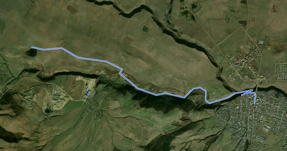 Маршрут Urasar Lake – Stepanavan на спутниковом снимке
