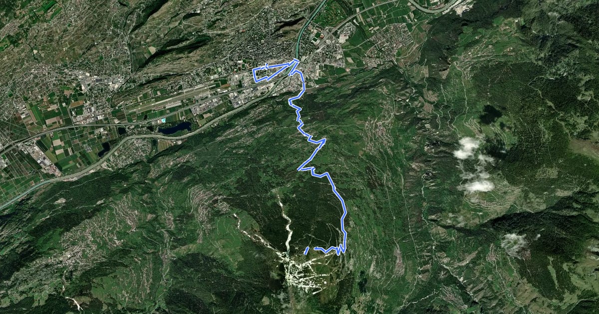 Маршрут 00-Tour pédestre du Val d'Hérens на спутниковом снимке