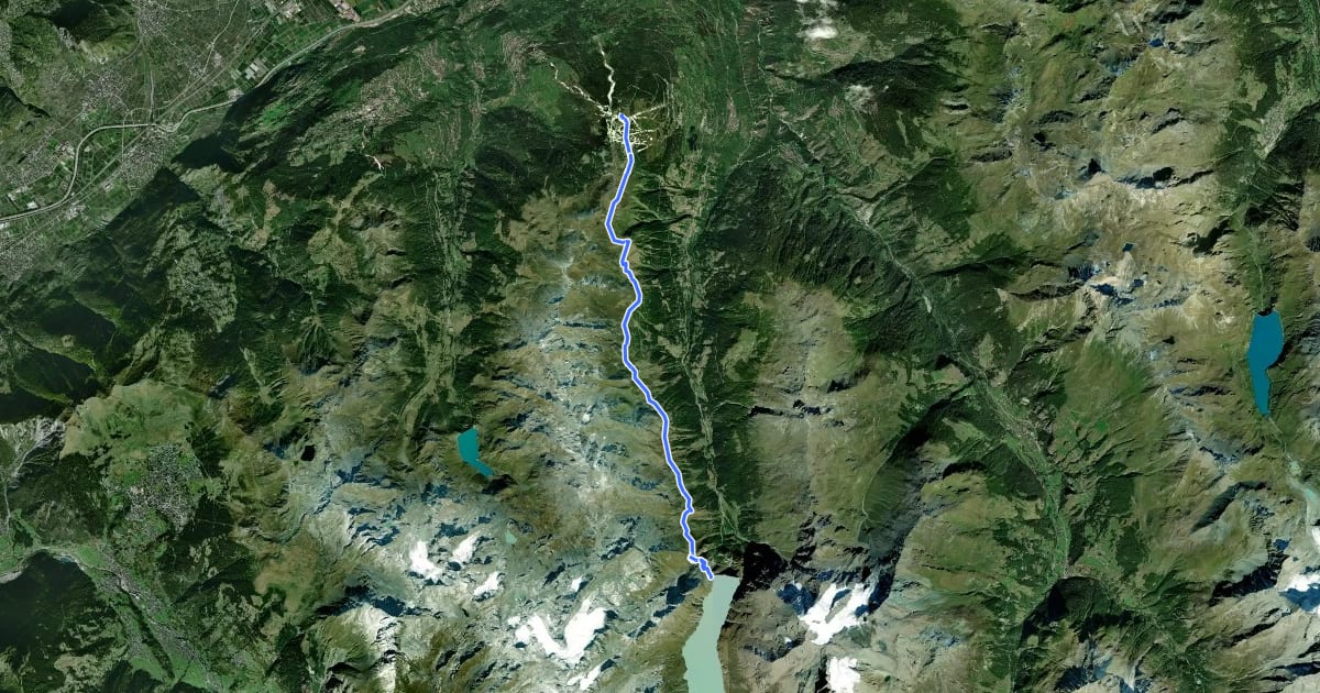 Маршрут 01-Tour pédestre du Val d'Hérens на спутниковом снимке