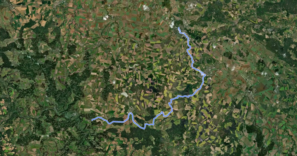 Маршрут 0106 Kolín - Talmberk на спутниковом снимке