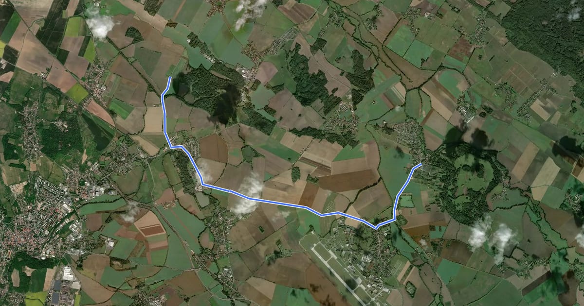 Маршрут 0112 Žehušice - Červený domek на спутниковом снимке