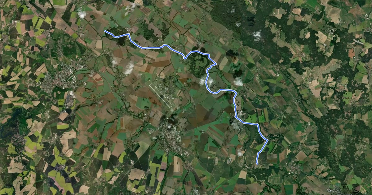 Маршрут 0113 Žleby - Červený domek на спутниковом снимке