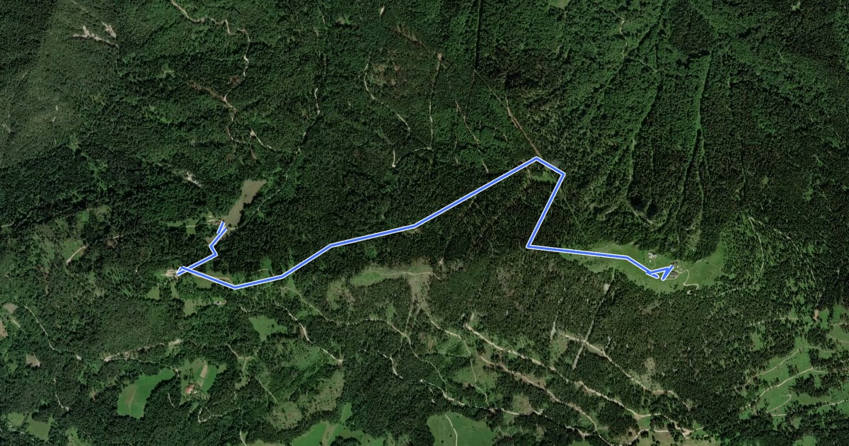 Маршрут 027 ~ Pot kurirjev in vezistov NOV Slovenije на спутниковом снимке