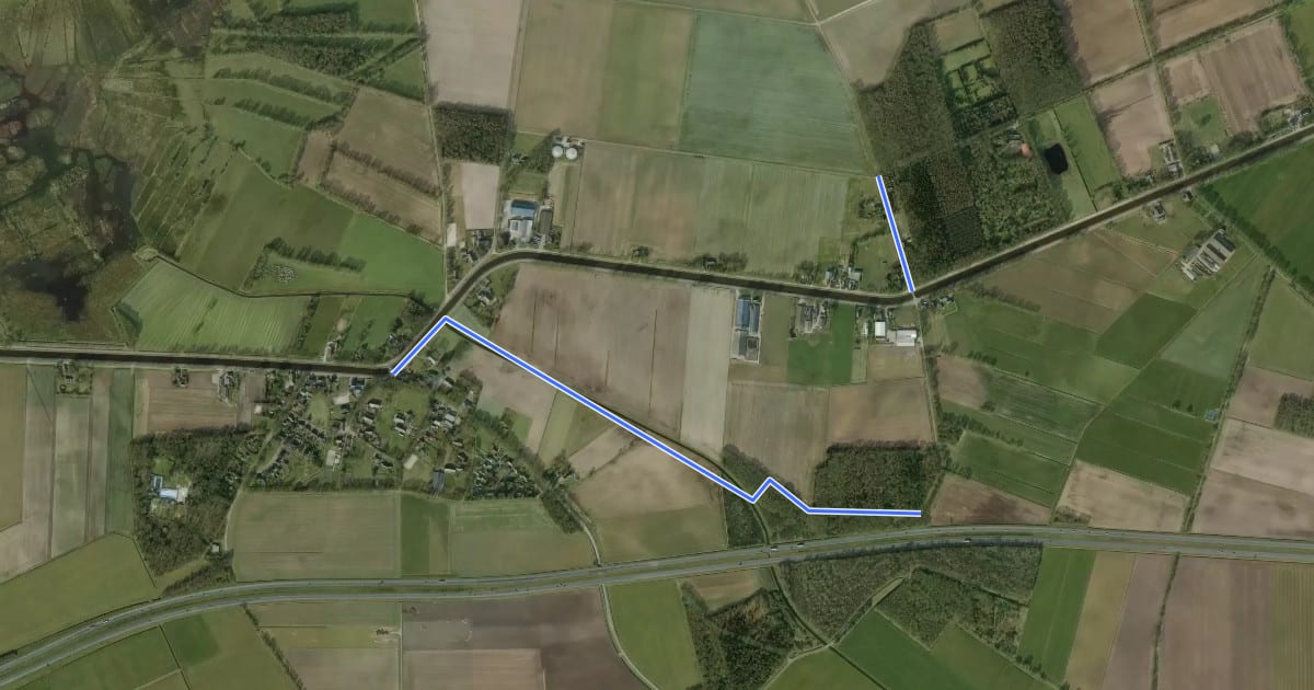 Маршрут 03-12 на спутниковом снимке