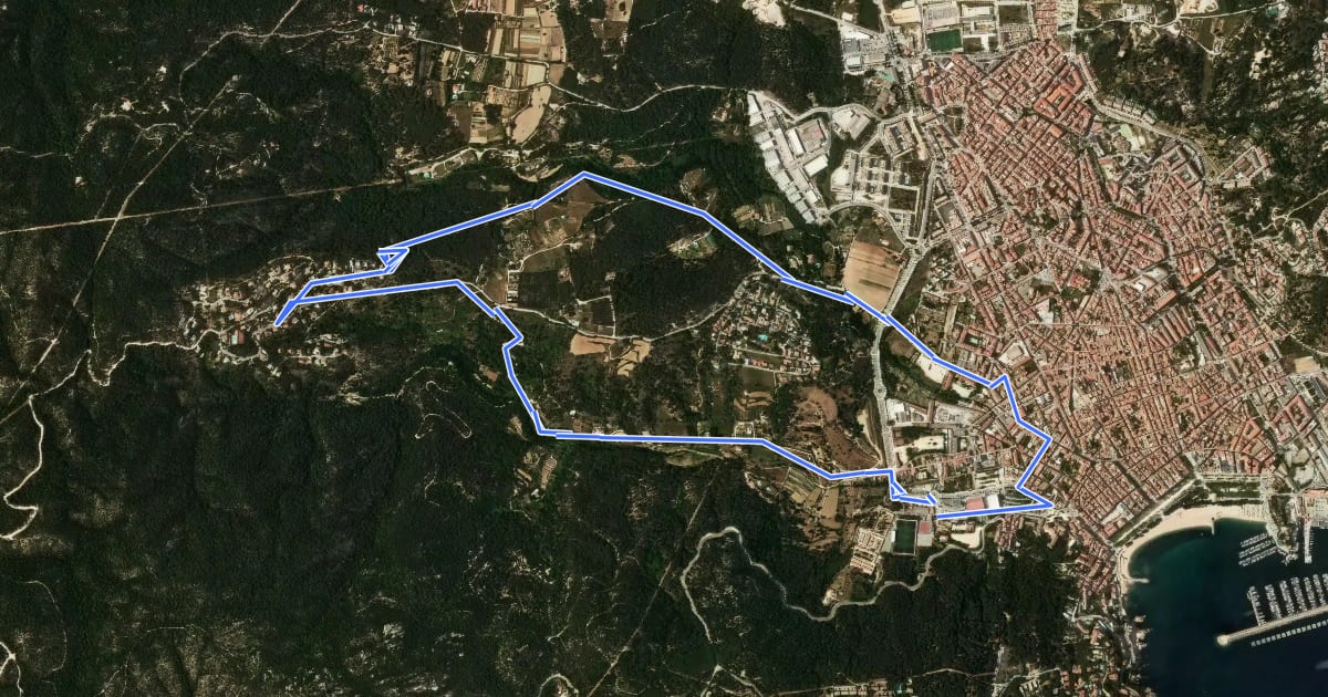 Маршрут 04 - La vall de Sant Amanç на спутниковом снимке