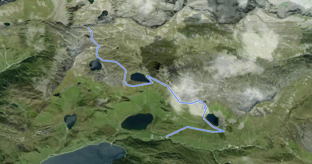 Маршрут 04 Via Alta del Sole на спутниковом снимке