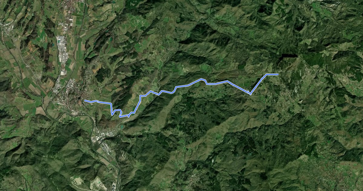 Маршрут 043 на спутниковом снимке
