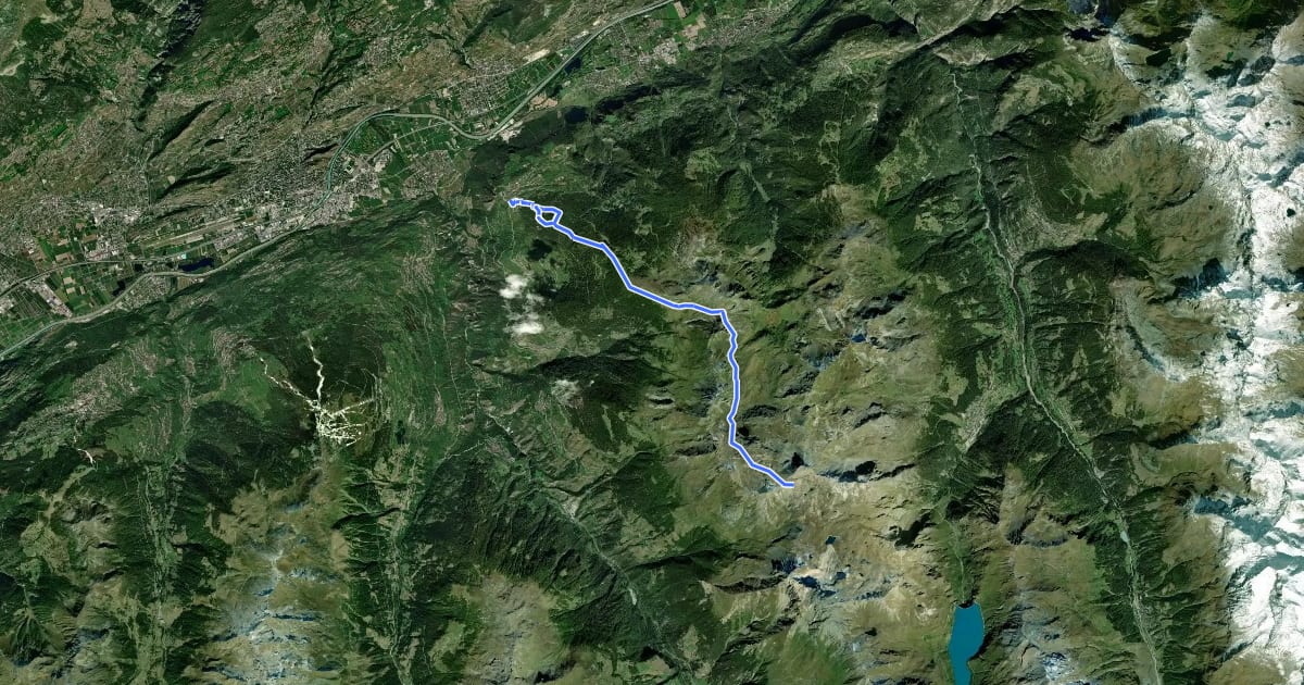 Маршрут 05-Tour pédestre du Val d'Hérens на спутниковом снимке
