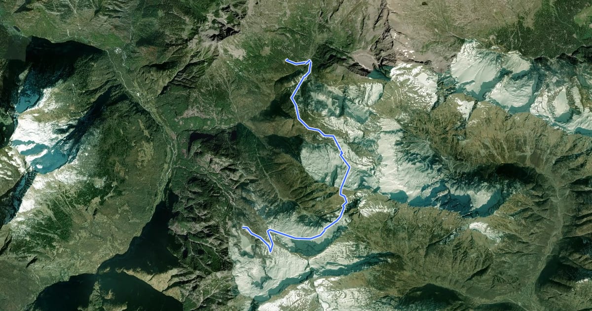 Маршрут 05W - Capanna Tomeo - Rifugio Alpe Fontana на спутниковом снимке