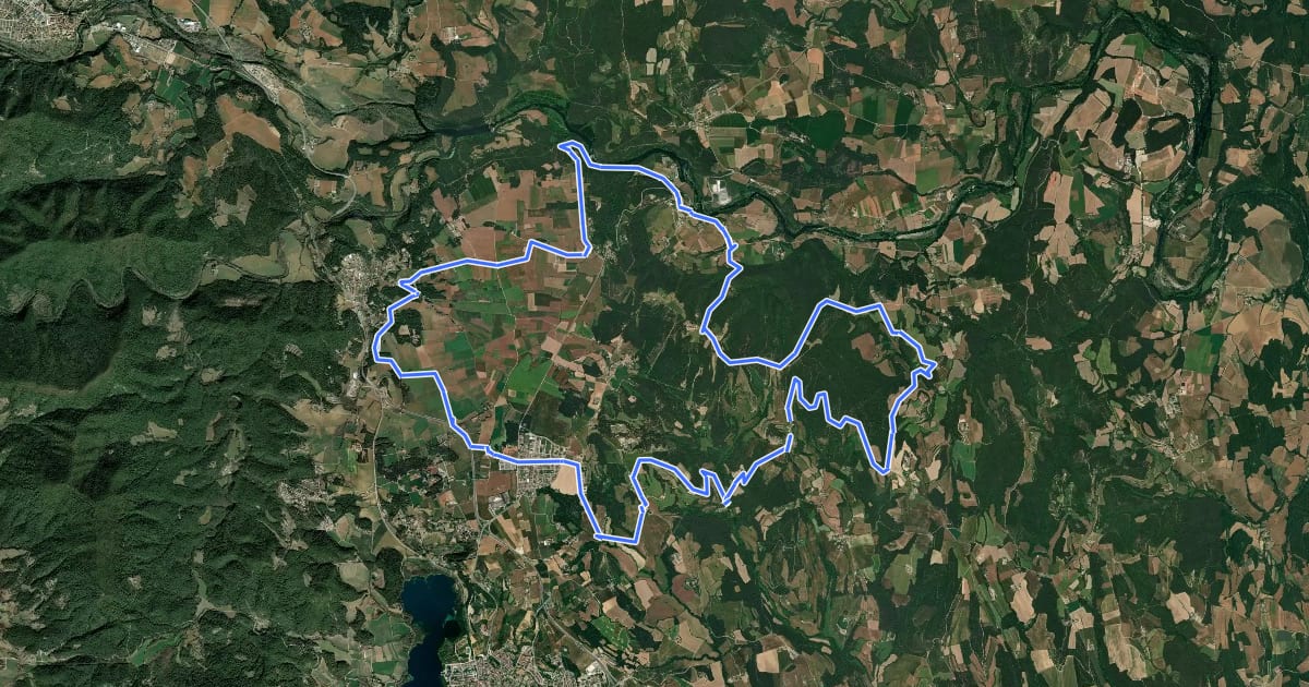 Маршрут 06 - Ruta d'Ollers i el riu Fluvià на спутниковом снимке