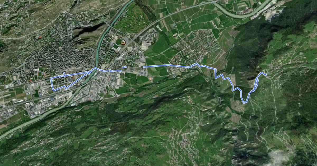 Маршрут 06-Tour pédestre du Val d'Hérens на спутниковом снимке