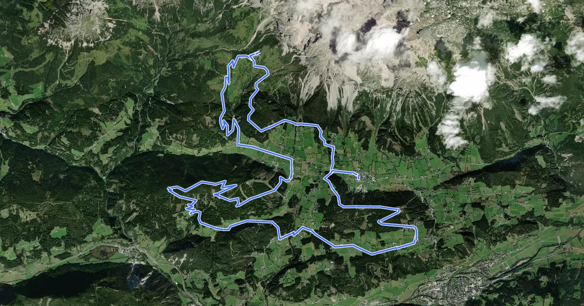 Маршрут 07 Ramsau Runde на спутниковом снимке