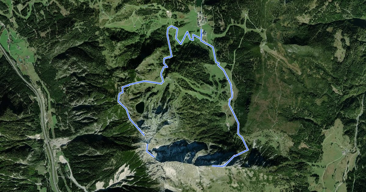 Маршрут 09 Alpin-Rundtour Zauchtal на спутниковом снимке