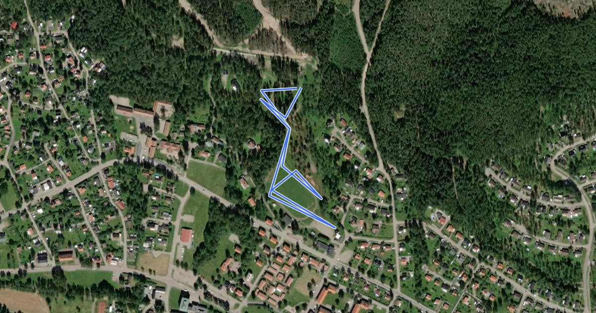 Маршрут 1,5 km на спутниковом снимке