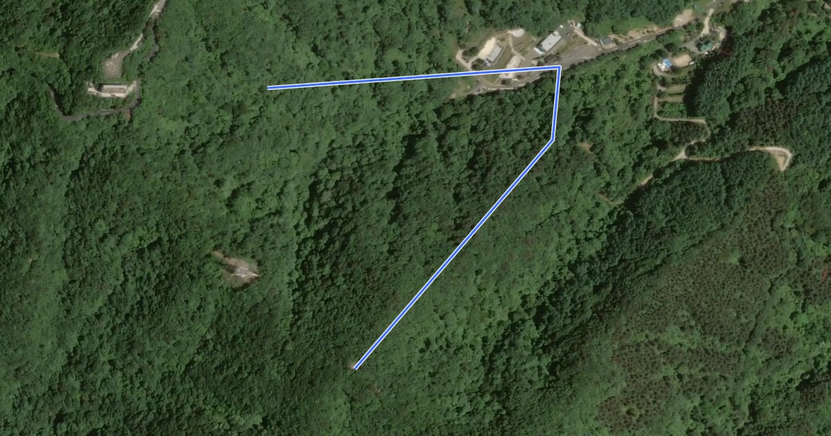 Маршрут 1.631 km на спутниковом снимке